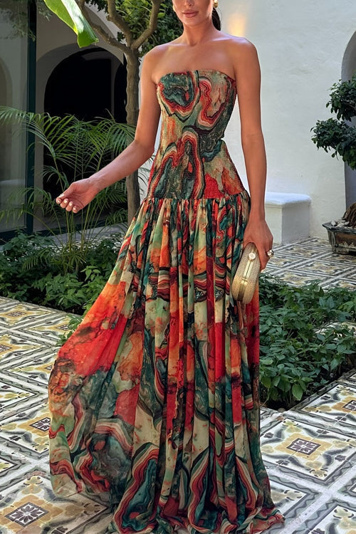 Madeline™ | Ombre maxi šaty bez ramínek