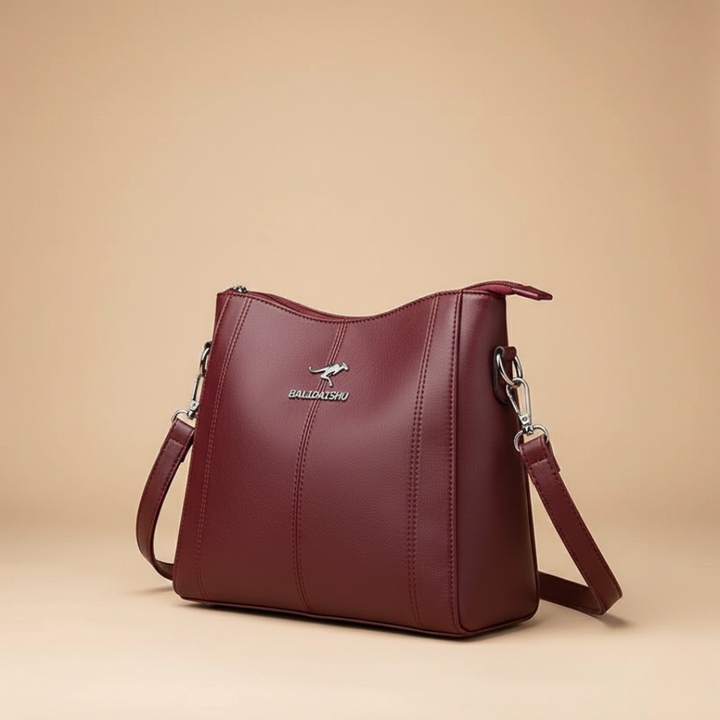 Charlotte™ | Kožená vyšívaná taška přes rameno a crossbody kabelka