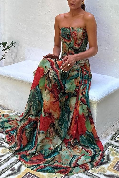 Madeline™ | Ombre maxi šaty bez ramínek