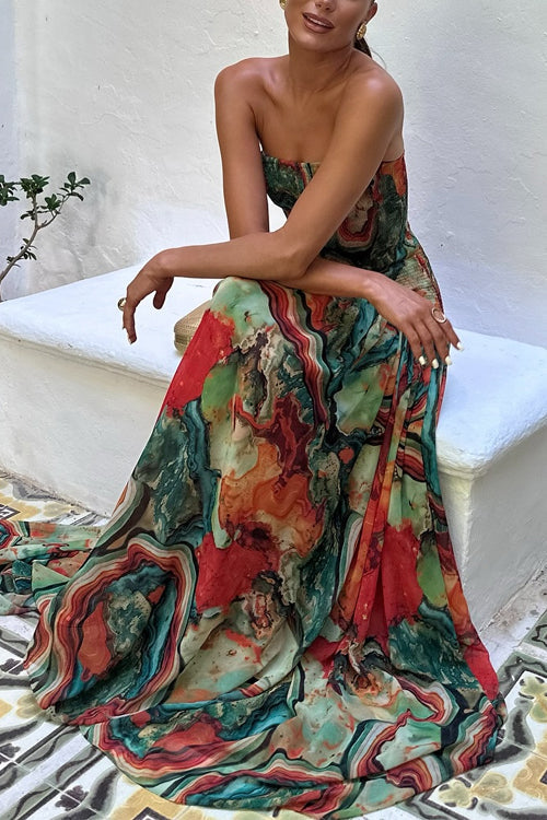 Madeline™ | Ombre maxi šaty bez ramínek