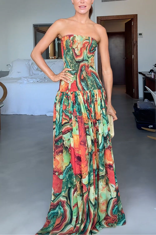 Madeline™ | Ombre maxi šaty bez ramínek