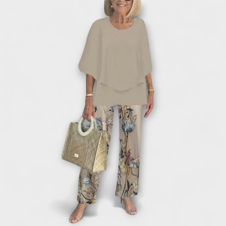 Rosamund - Moderní set s pohodlnou blůzou a kalhotami