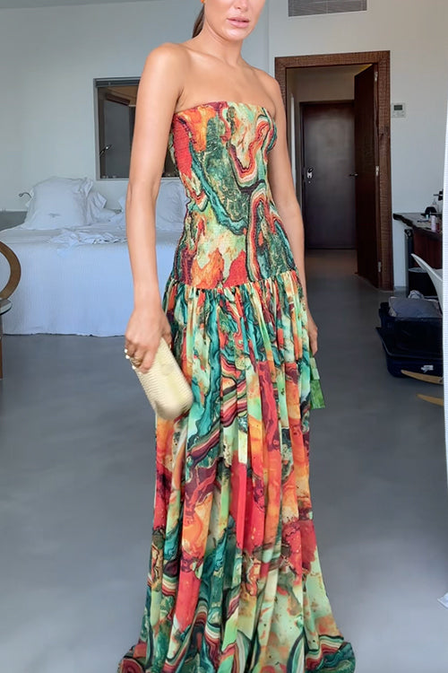 Madeline™ | Ombre maxi šaty bez ramínek
