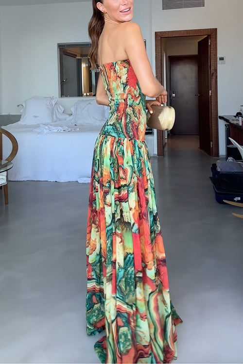 Madeline™ | Ombre maxi šaty bez ramínek