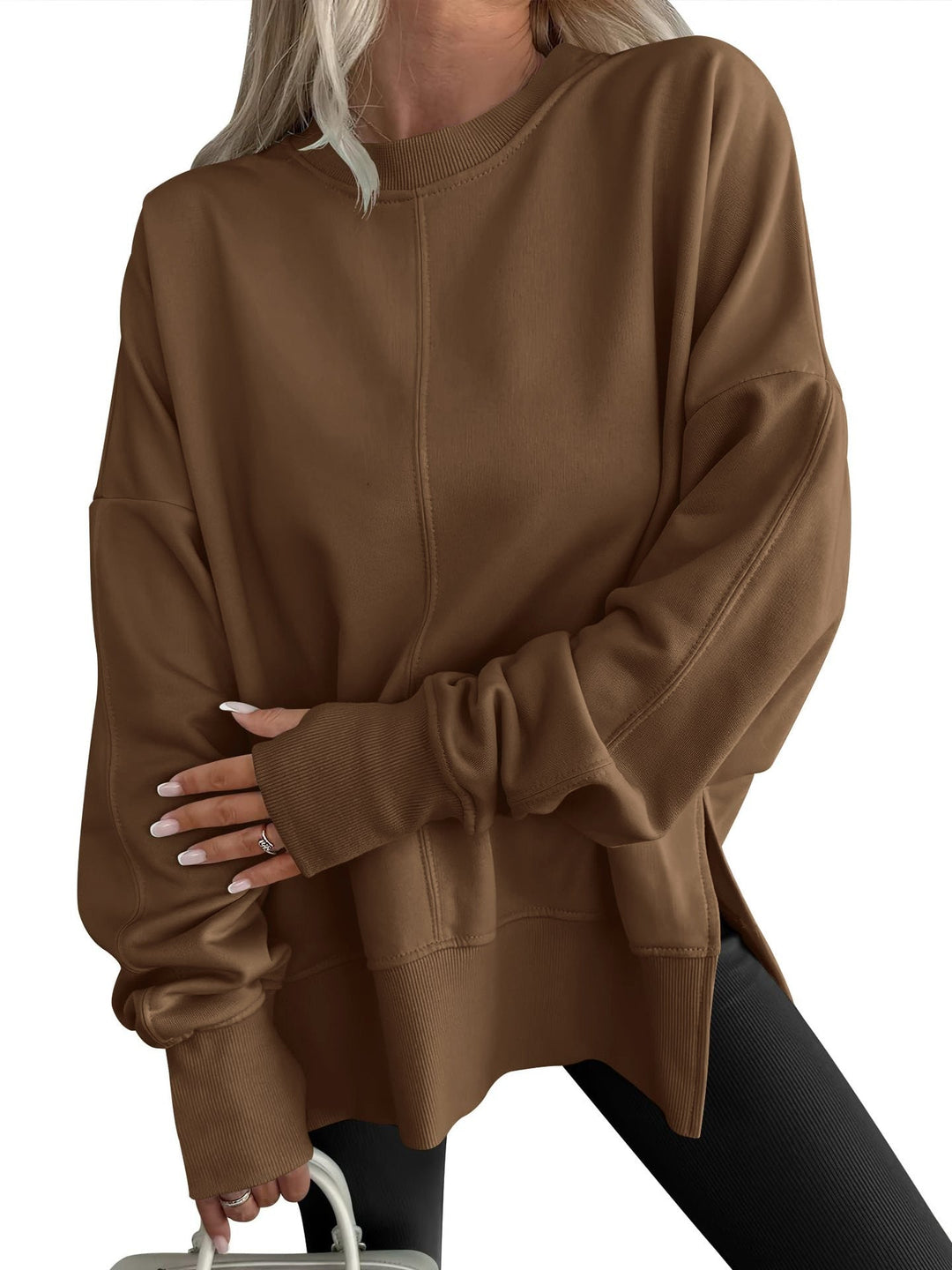 Charlotte™ | Oversized Mikina s kapucí a dlouhým rukávem