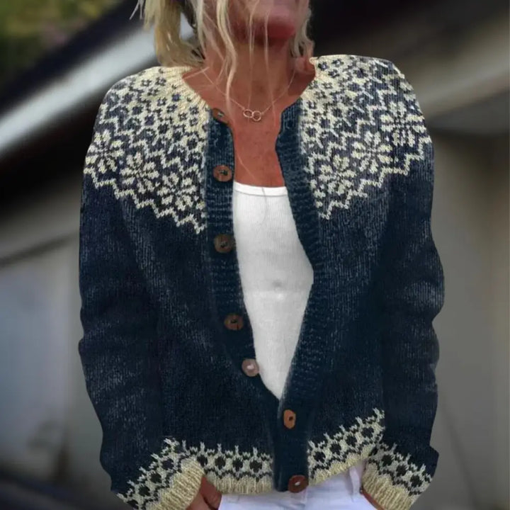 Anja™ | Knitted Cardigan With Print