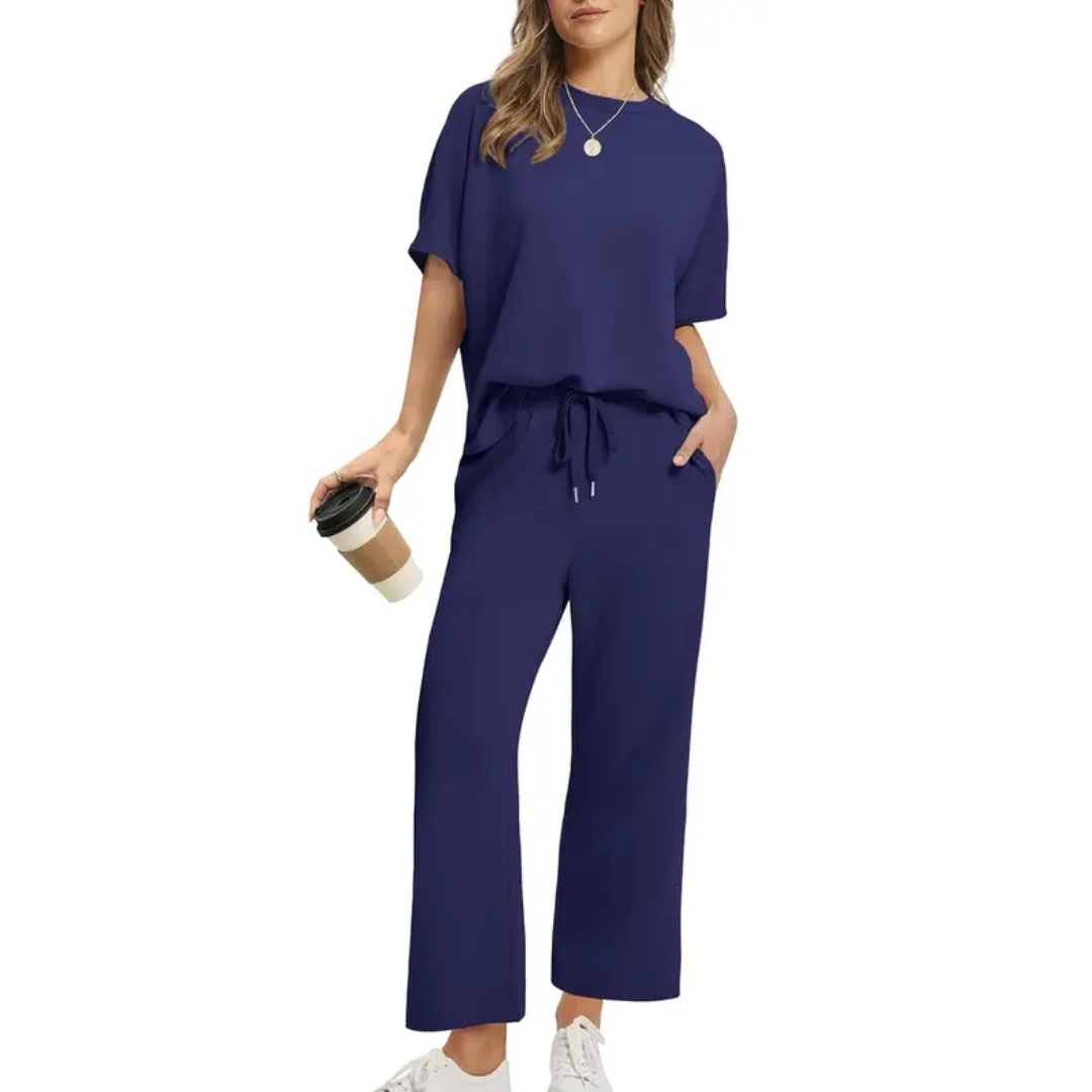 Emily™ - Oversized široké kalhoty dvoudílná souprava
