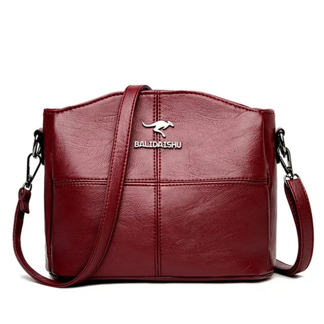 Charlotte™ | Kožená vyšívaná taška přes rameno a crossbody kabelka