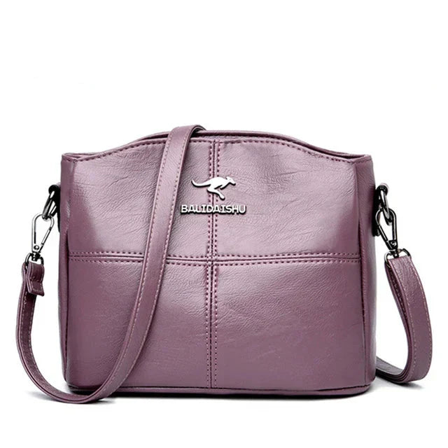 Charlotte™ | Kožená vyšívaná taška přes rameno a crossbody kabelka