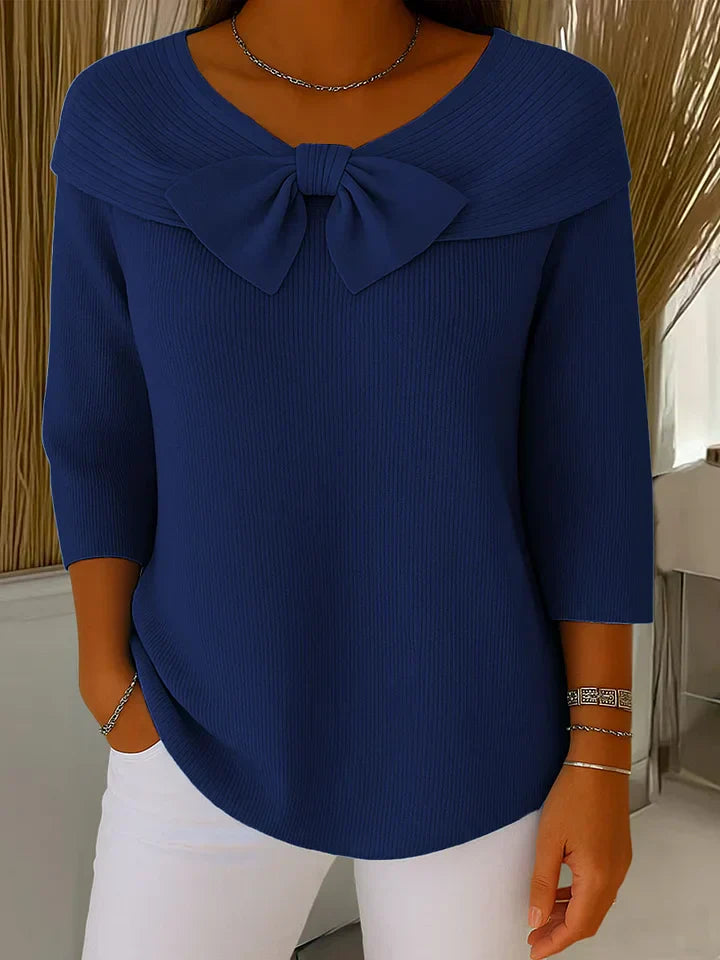 Isabella™ | Sweater With Bow And Round Neck