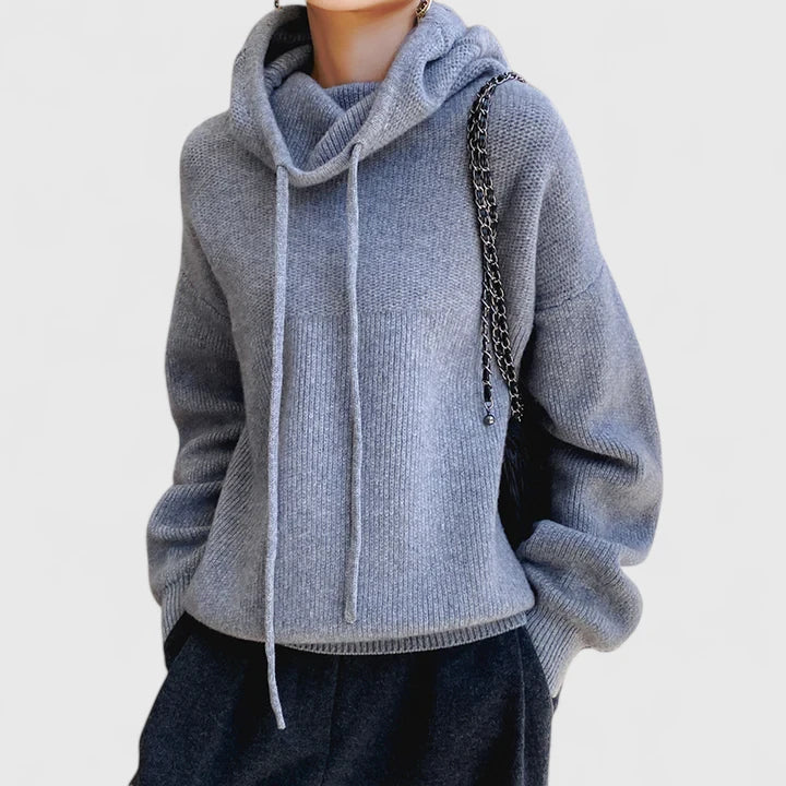 Marie™ | Měkká pletená mikina s kapucí