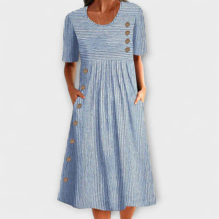 Luisa - Striped Premium Midi Dress