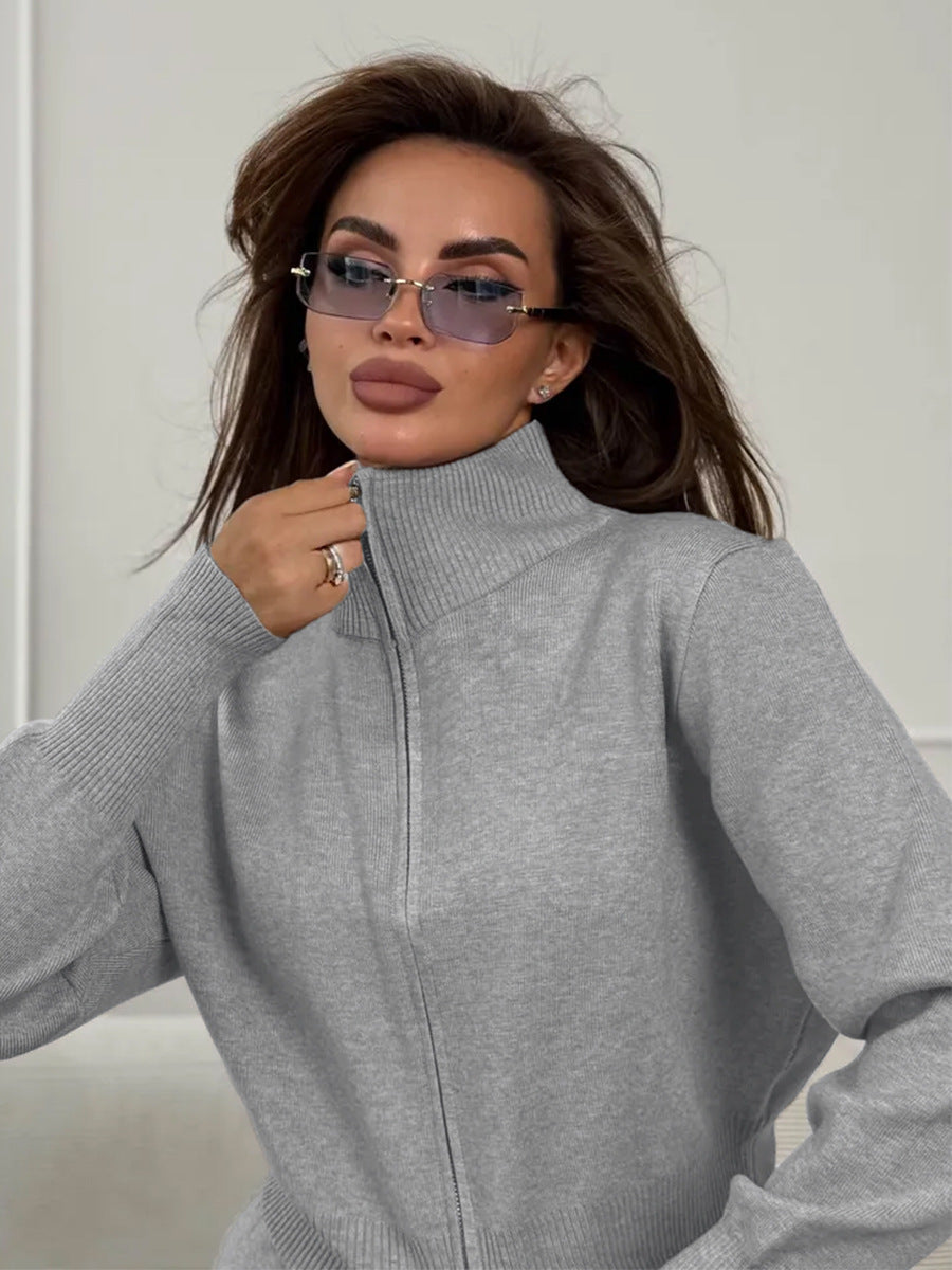 Emily™ | Kalhoty s širokými nohavicemi se šňůrkou a sada bundy na zip
