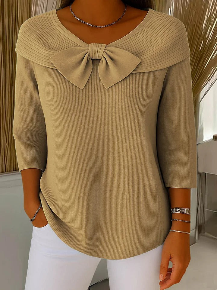 Isabella™ | Sweater With Bow And Round Neck