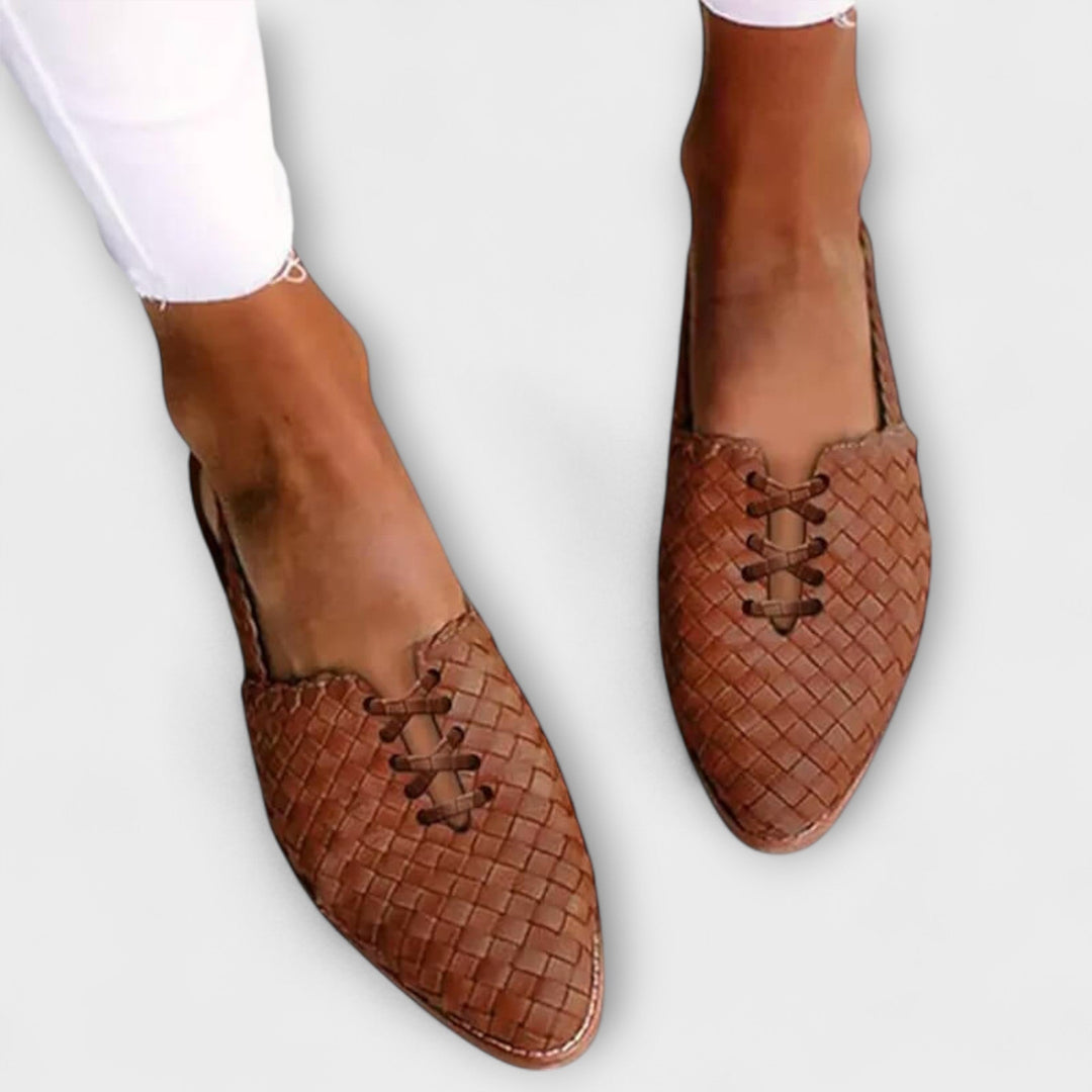Zyra - Tkané elegantní pohodlné balerínky