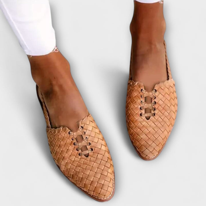 Zyra - Tkané elegantní pohodlné balerínky